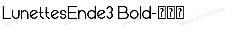 LunettesEnde3 Bold字体转换